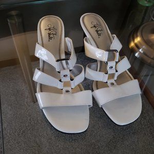 Life Stride white dress sandals, sz 11-never worn